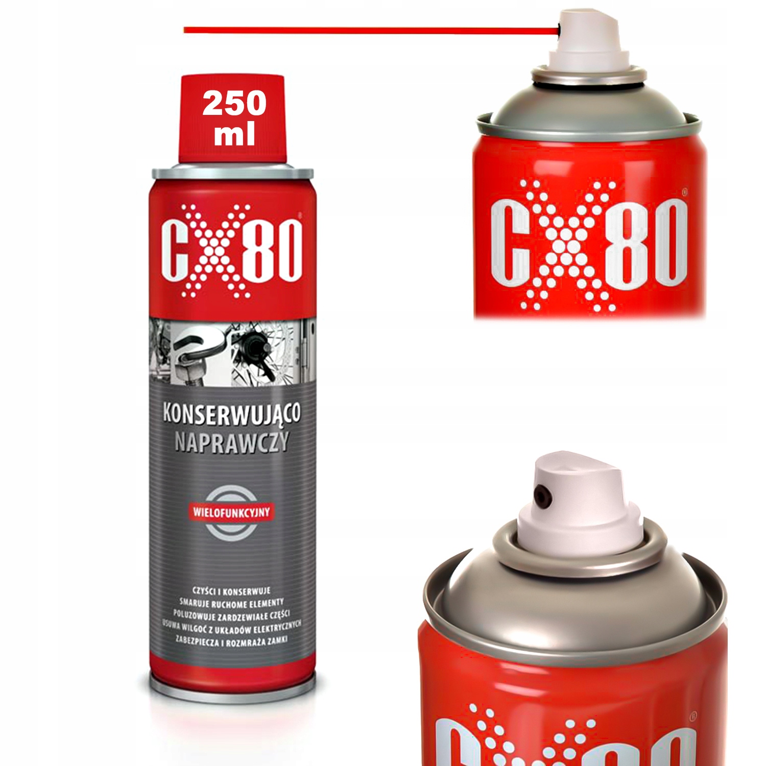 CX80 Płyn konserwująco naprawczy Wielozadaniowy Na Rdzę Jak WD40 250 ml