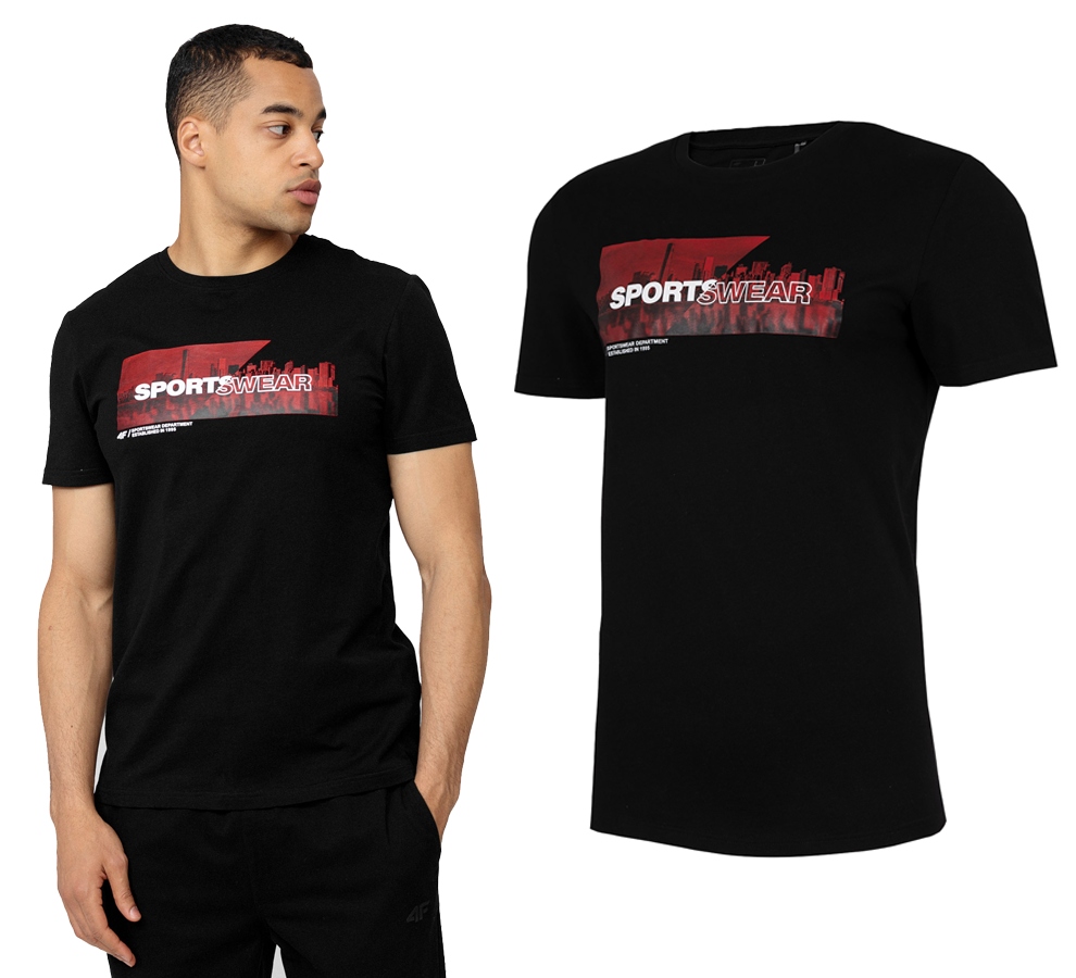 

Koszulka męska 4F t-shirt 100% bawełna TSM019 XL