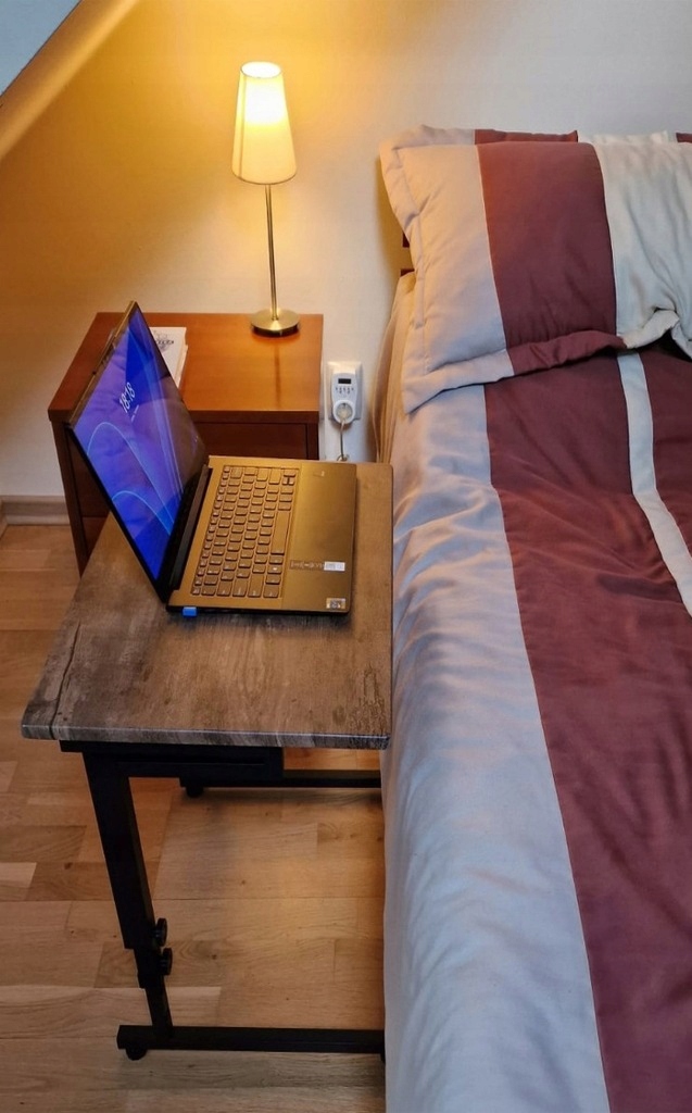 STOLIK SKŁADANY BIURKO KOMPUTEROWE LOFT VINTAGE REGULOWANE Wysokość przestrzeni na nogi 73.5 cm