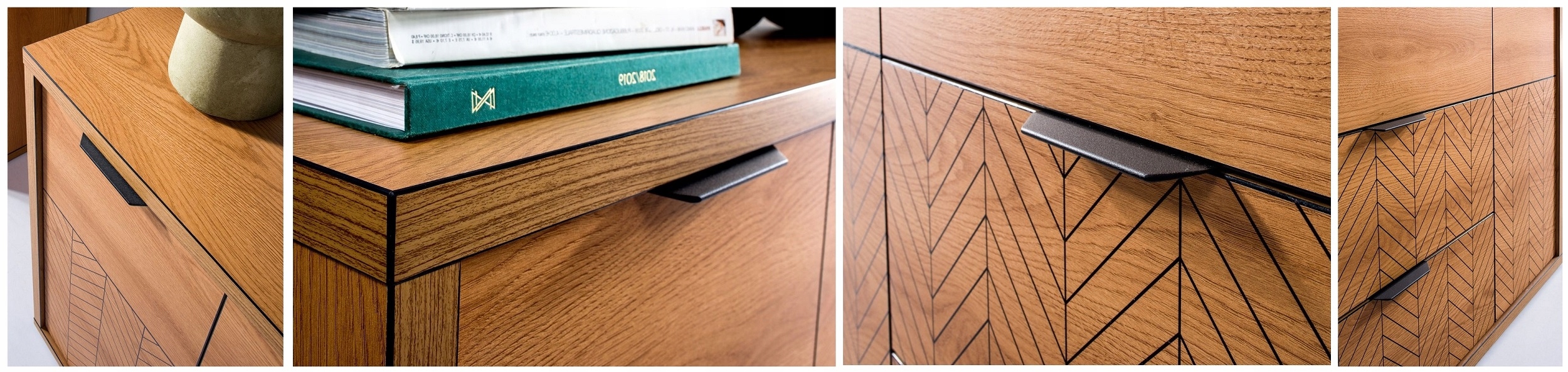 meble pokoju witryna na nóżkach słupek Fonti 02N Kolekcja Fonti