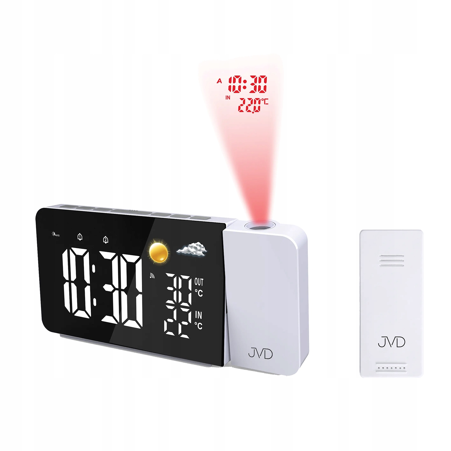 Jvd SB3211.2 17x8,5cm Biały Budzik elektroniczny