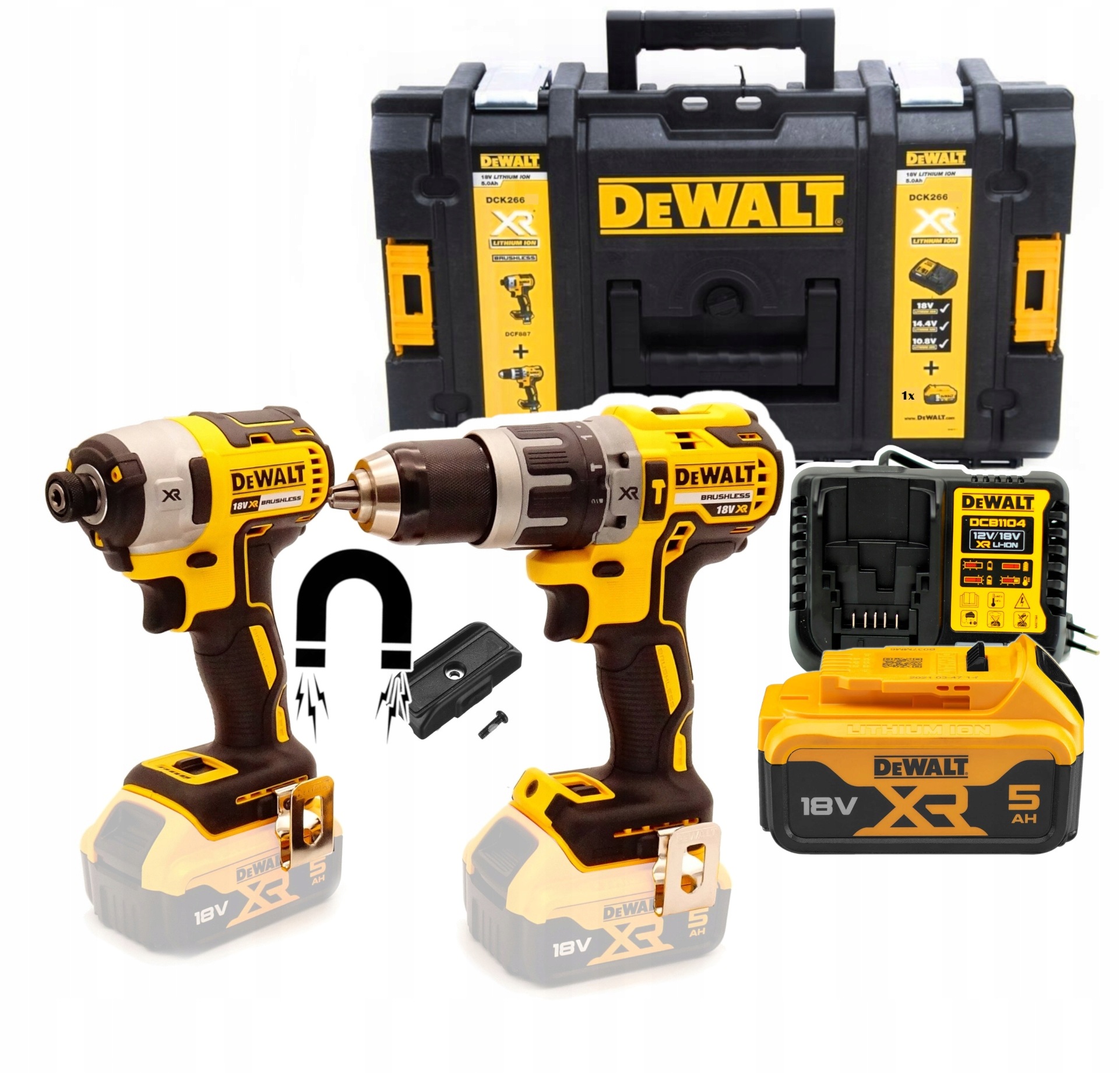 Zestaw Combo DeWalt DCK266P1T Wiertarka Zakrętarka Udarowa 18V Xr 1x5ah