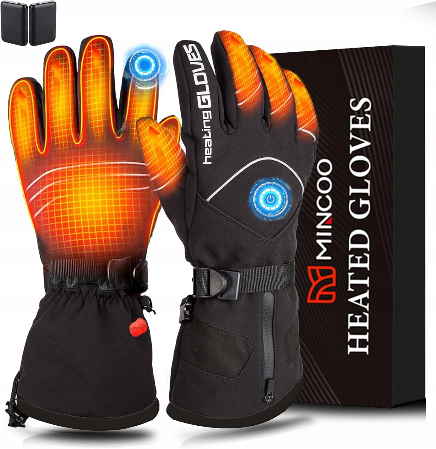 Rękawice MINCOO Ogrzewane Rękawice Zimowe 2700mAh r. XL