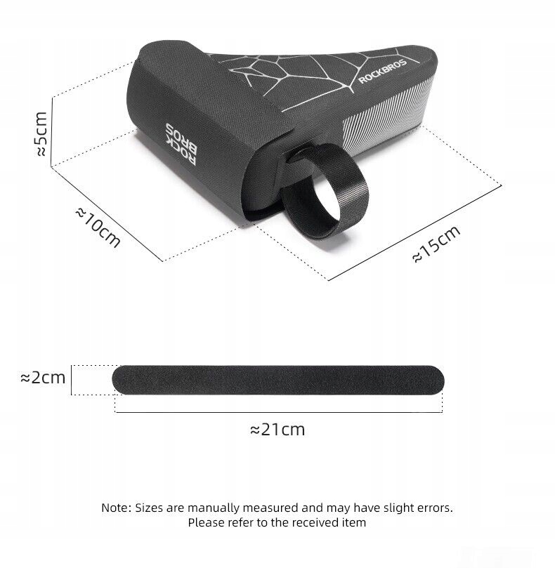 ROCKBROS Torba na Ramę Roweru Torba trójkątna Wyjmowana do Brompton 0,32L Marka Rockbros