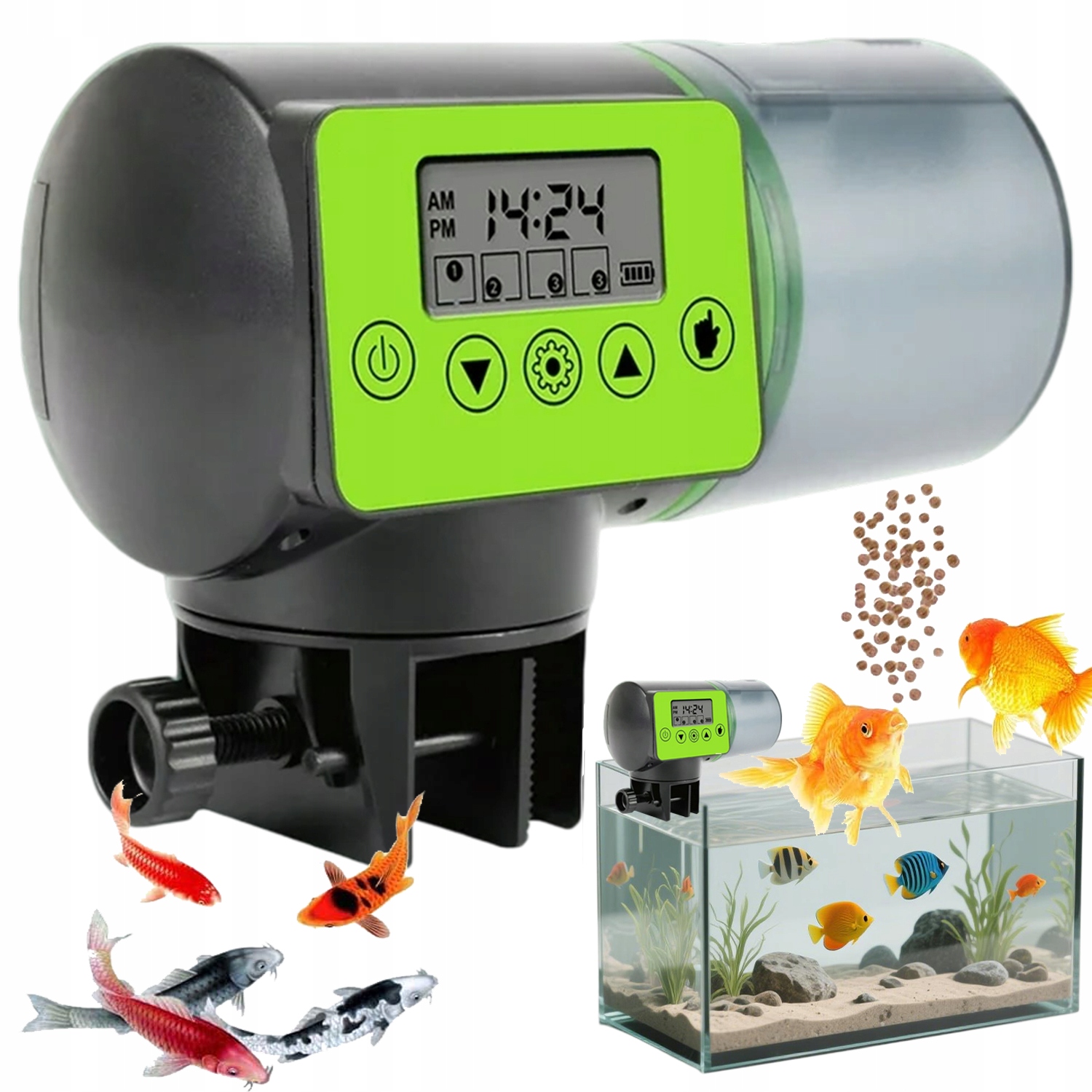 Levně Automatické Krmítko Pro Ryby Do Akvária Pro Ryby Akvárium 200 ML S Časovačem