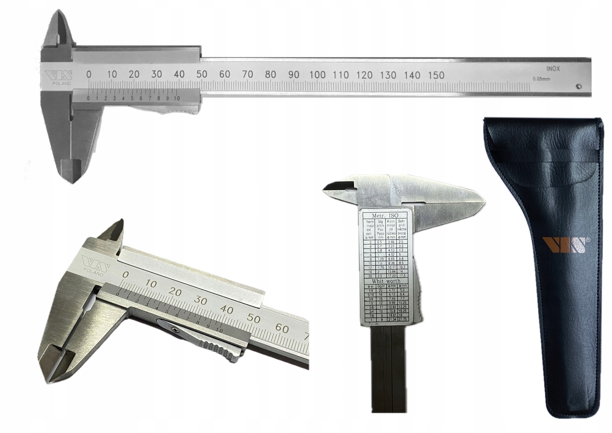Suwmiarka analogowa noniuszowa Vis 150 mm 0,05 Duże Cyfry