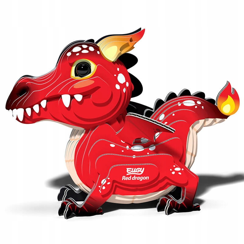 Wyobraźnia Rozwój Puzzle 3D Czerwony Smok EKO EDU