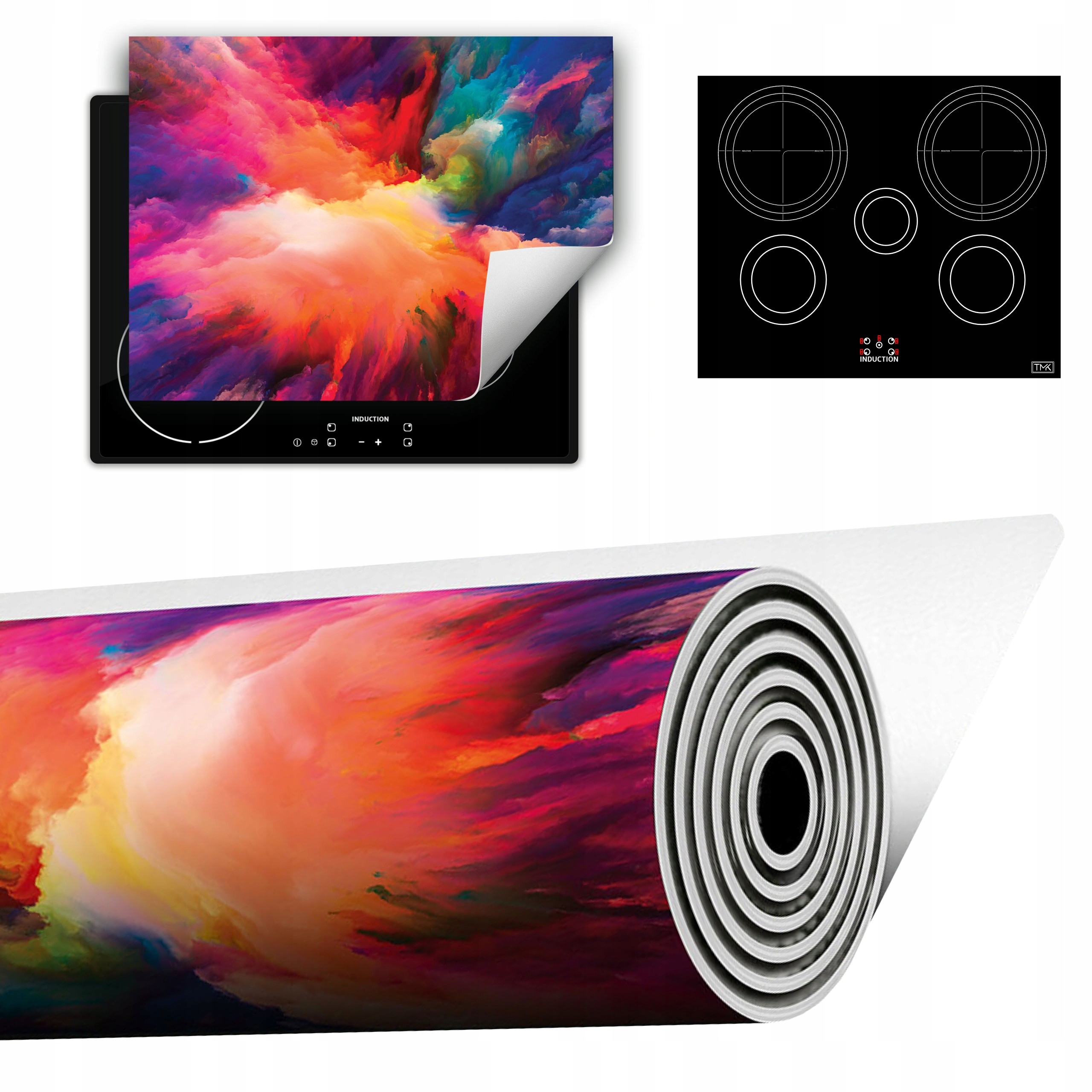 Vinylová Podložka Do Kuchyně Více Místa 70x52 barevná exploze