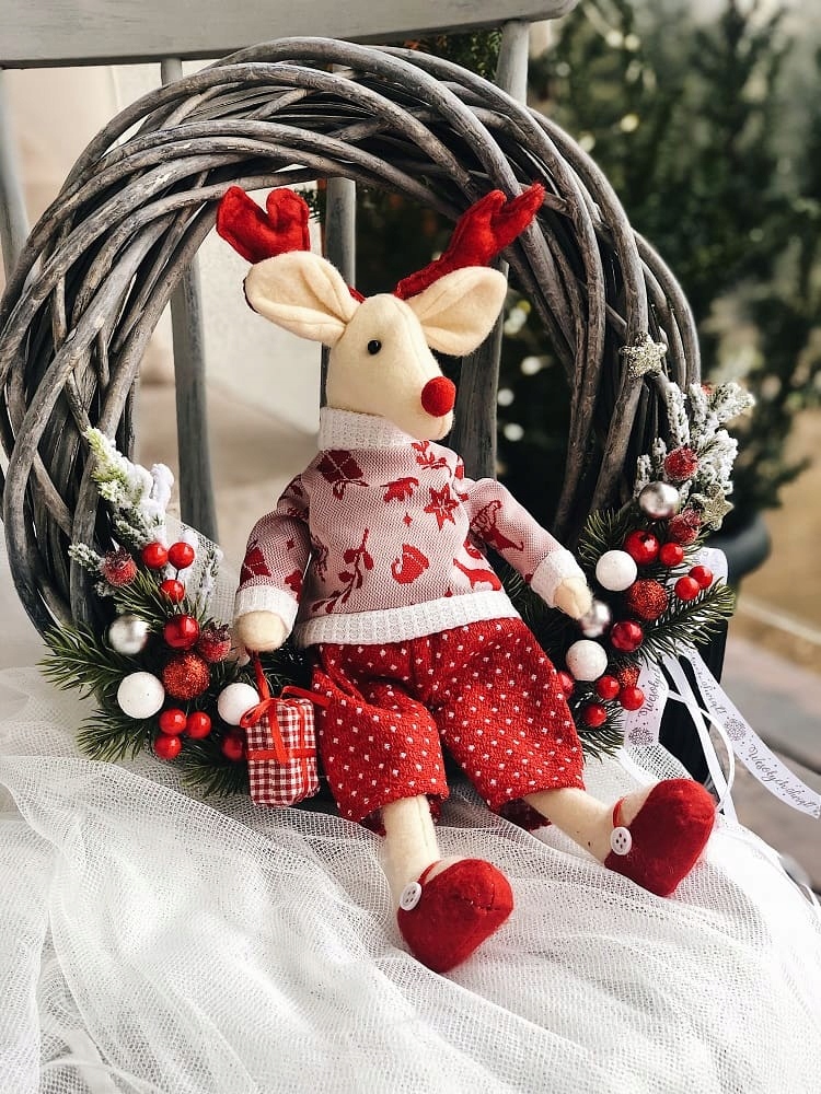 WIANEK ŚWIĄTECZNY BOŻE NARODZENIE RENIFER STROIK Marka inna