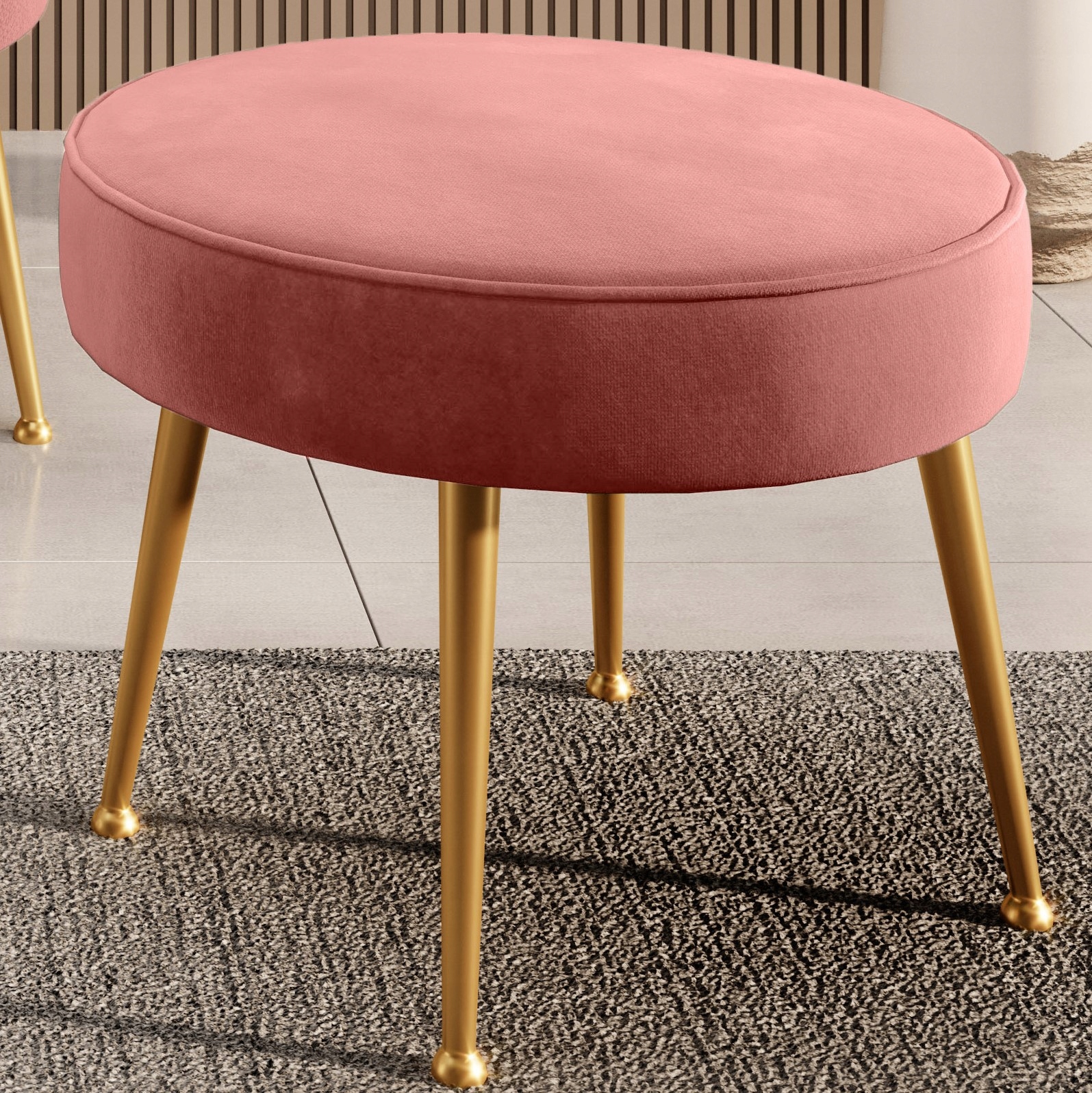 Podnóżek Shell / pufa / kolor jasny różowy