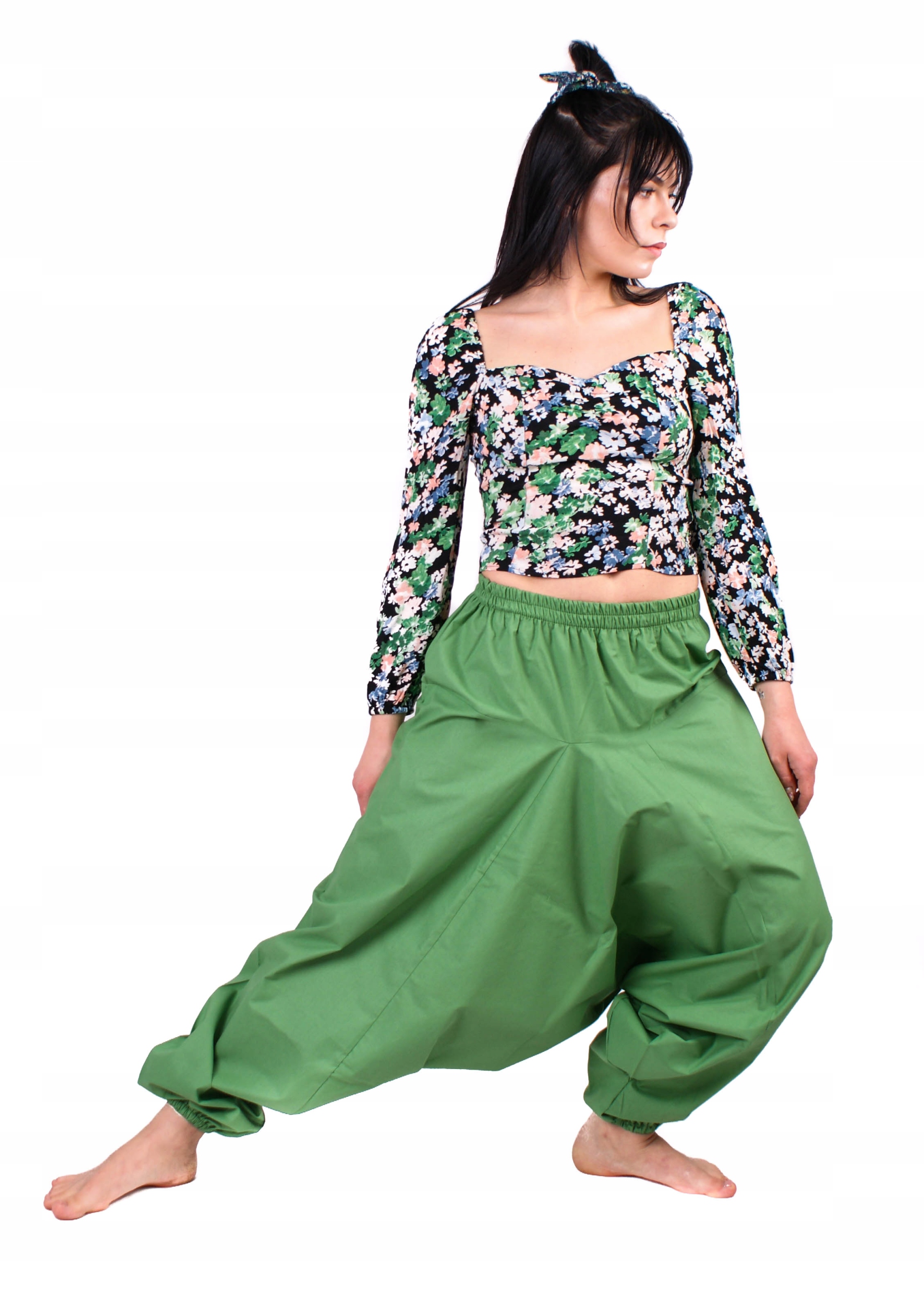 SZARAWARY OLIWKOWE SKATE WĄSKA GUMA MODNE BAWEŁNA