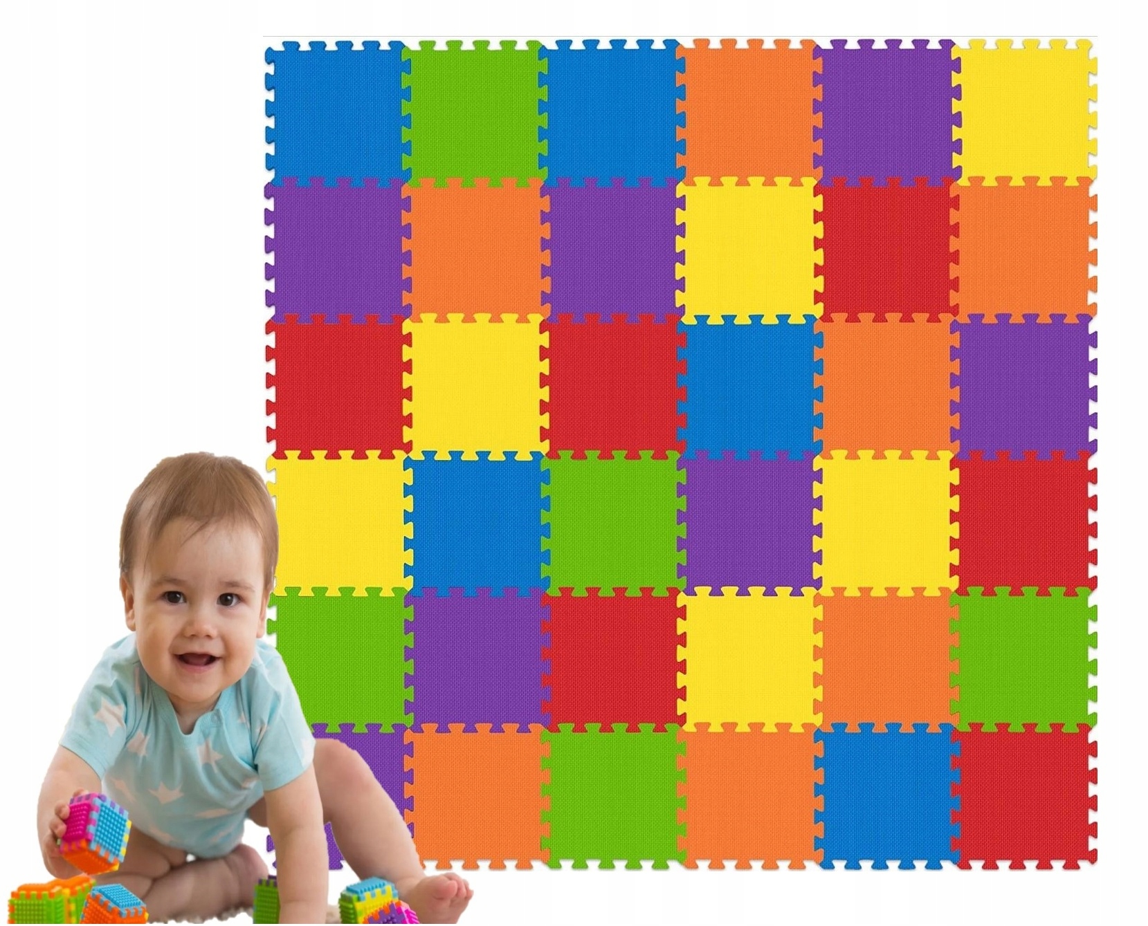 

Duża Mata Piankowa 240x150 Gruby Dywan Puzzle Eva