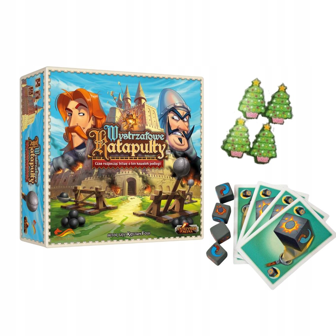3w1 Wystrzałowe Katapulty Gra Planszowa +2x Rozszerzenie Dodatek Exclusive