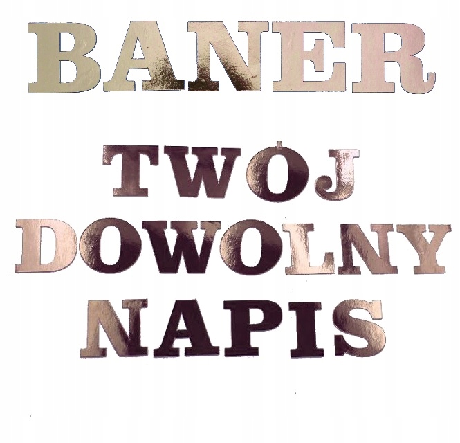 

Baner girlanda Twój Napis dowolny tekst Rose Gold