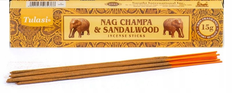 

Kadzidełka patyczki Tulasi Sandalwood Nag Champa