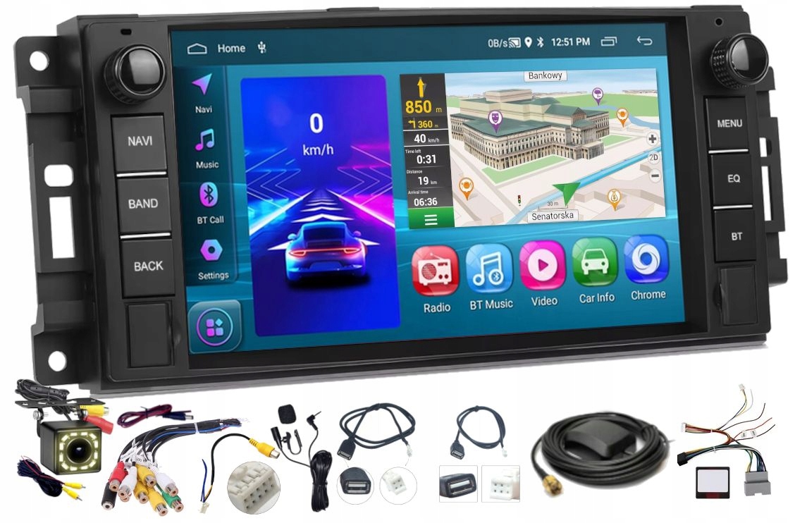 Autorádio Gps Android Dodge Journey 2009-2011 Carplay 6GB 128GB Wifi Usb