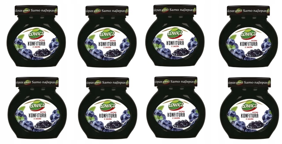 8x 240g Łowicz Konfitura extra z jagód Zgrzewka