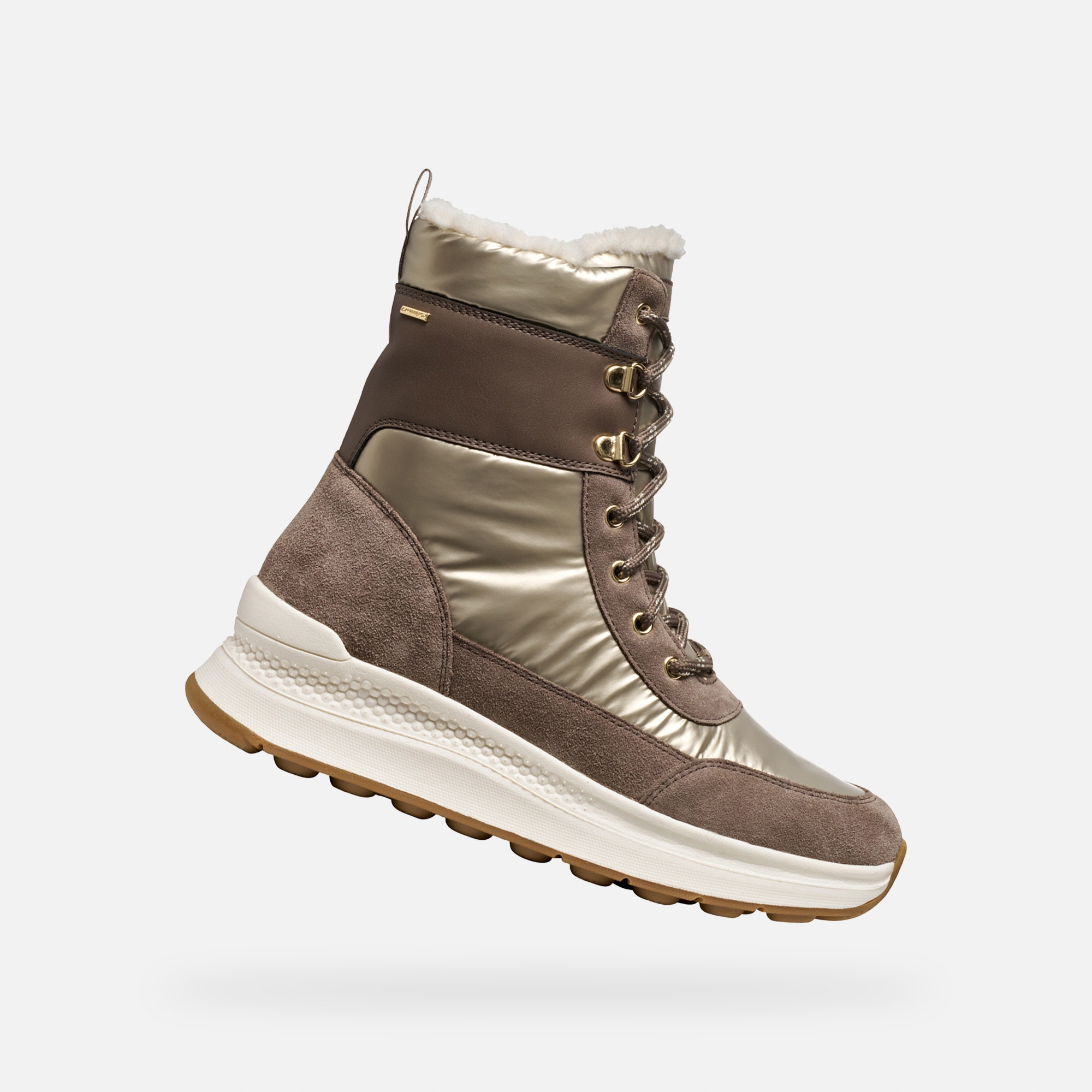 Geox Hnědá dámská kotníková obuv Geox Spherica Actif X2