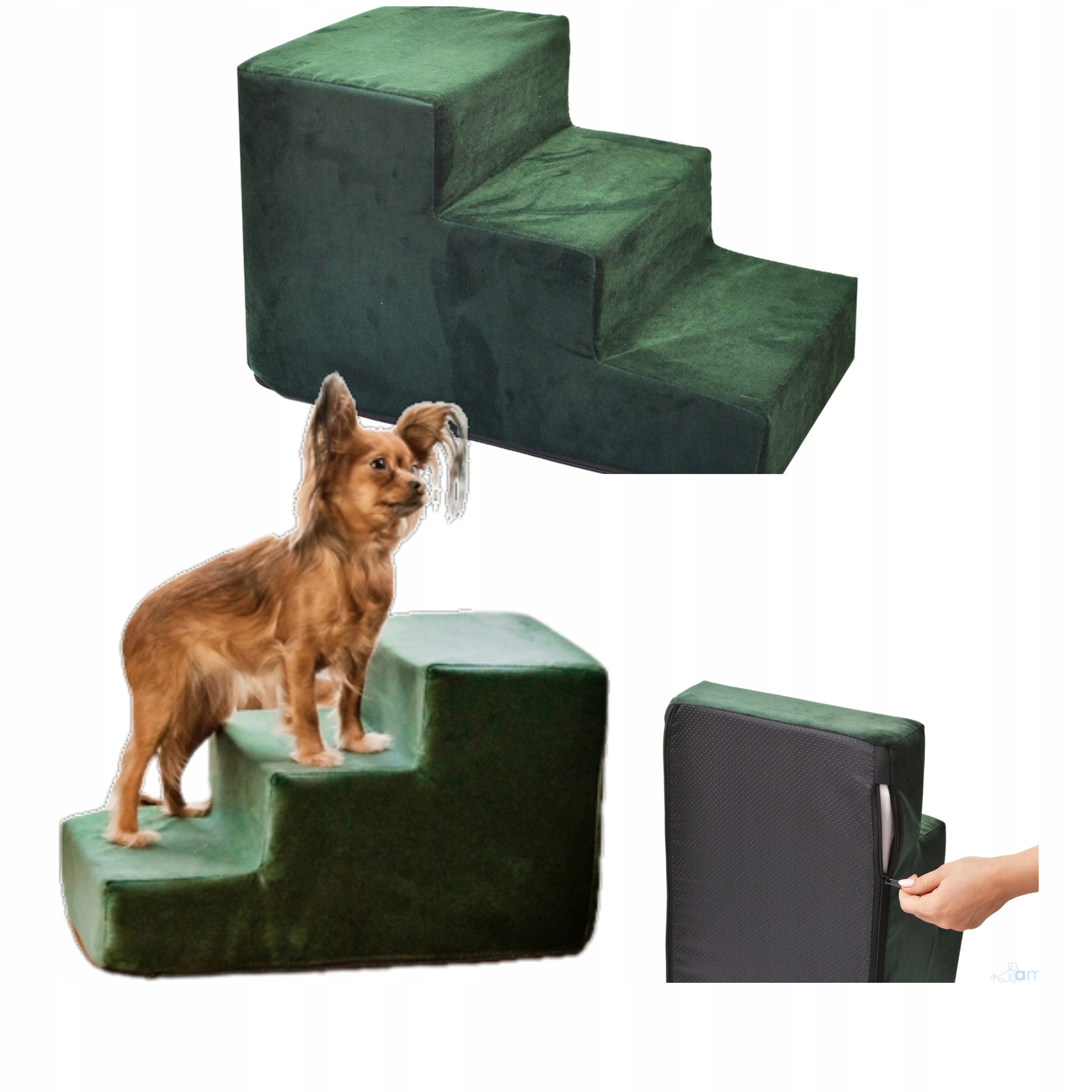 Schodky Rampa Plošina Pro Psa Kočku 3 stupně Protiskluzové 30 cm Schody