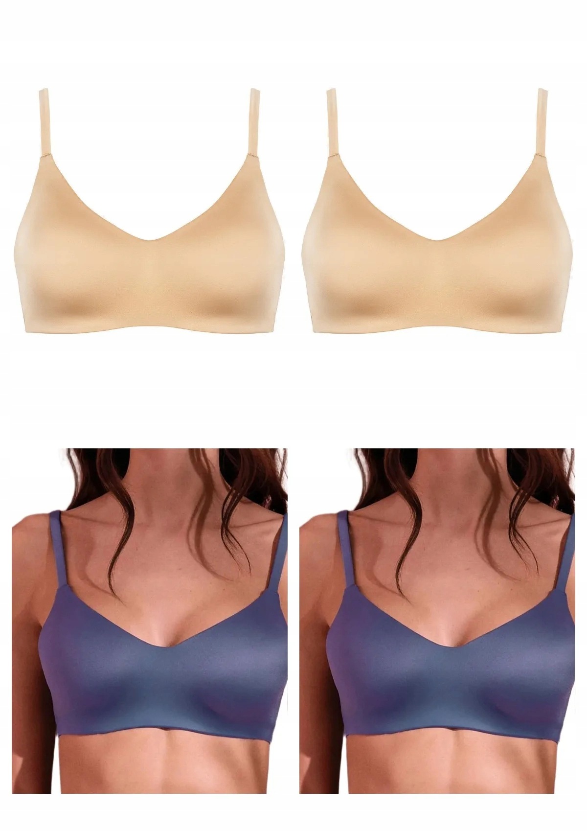 Lormar Active Ultrashine podprsenkový top 4 ks 2x zlatý 2x džíny XL