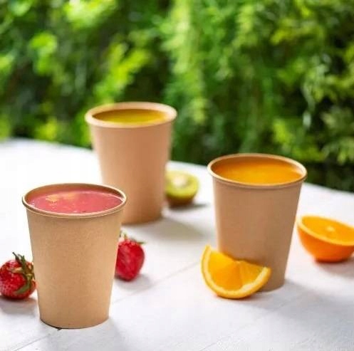 KUBKI PAPIEROWE 300ML DO KAWY NAPOJÓW KRAFT 50SZT Kolor odcienie brązu i beżu