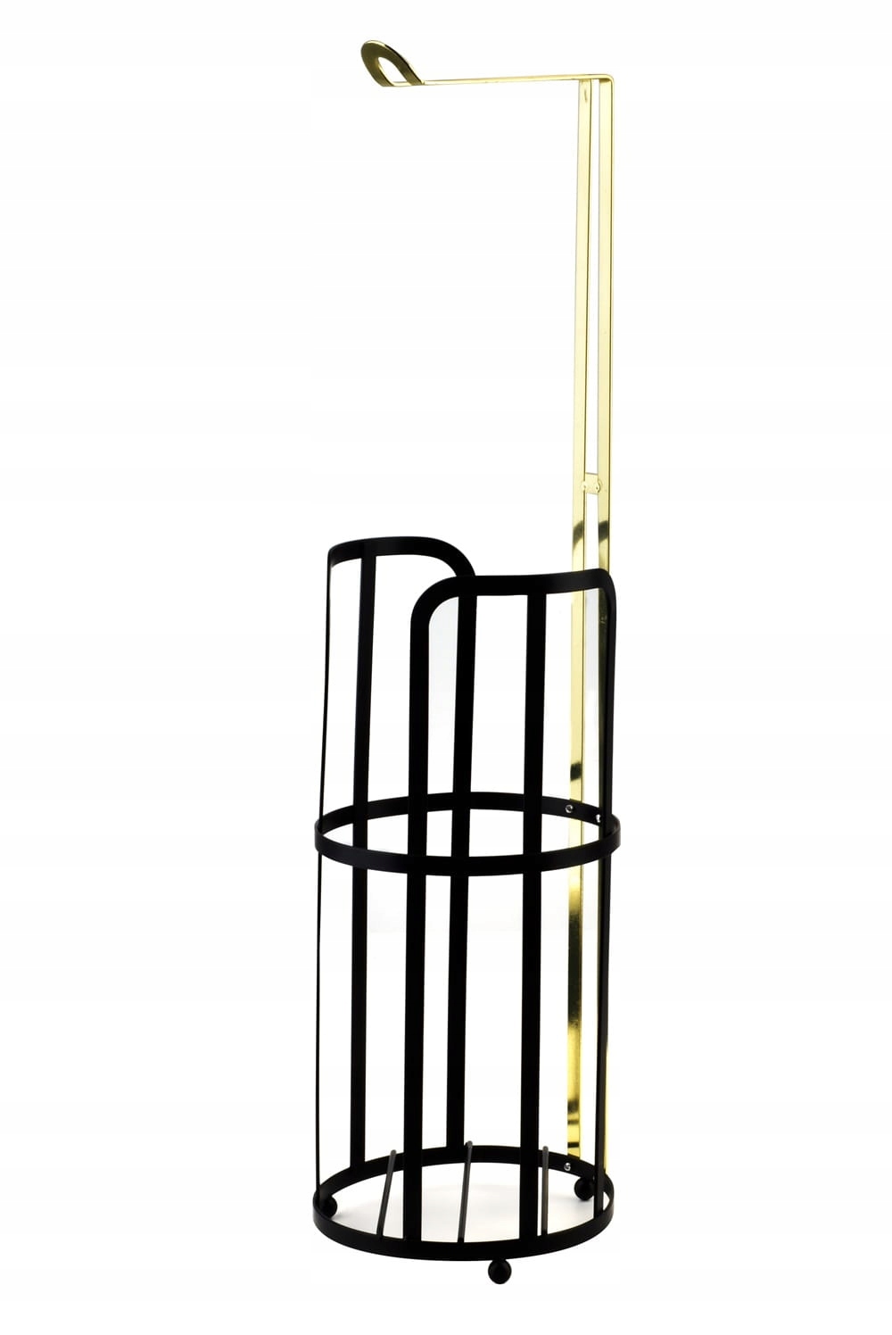 

Stojak na papier metalowy Czarny Złoty 62 cm