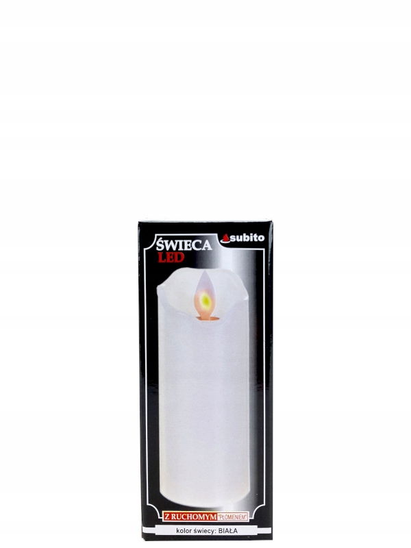 

Świeca Led z ruchomym płomieniem 50/125 mm, biały