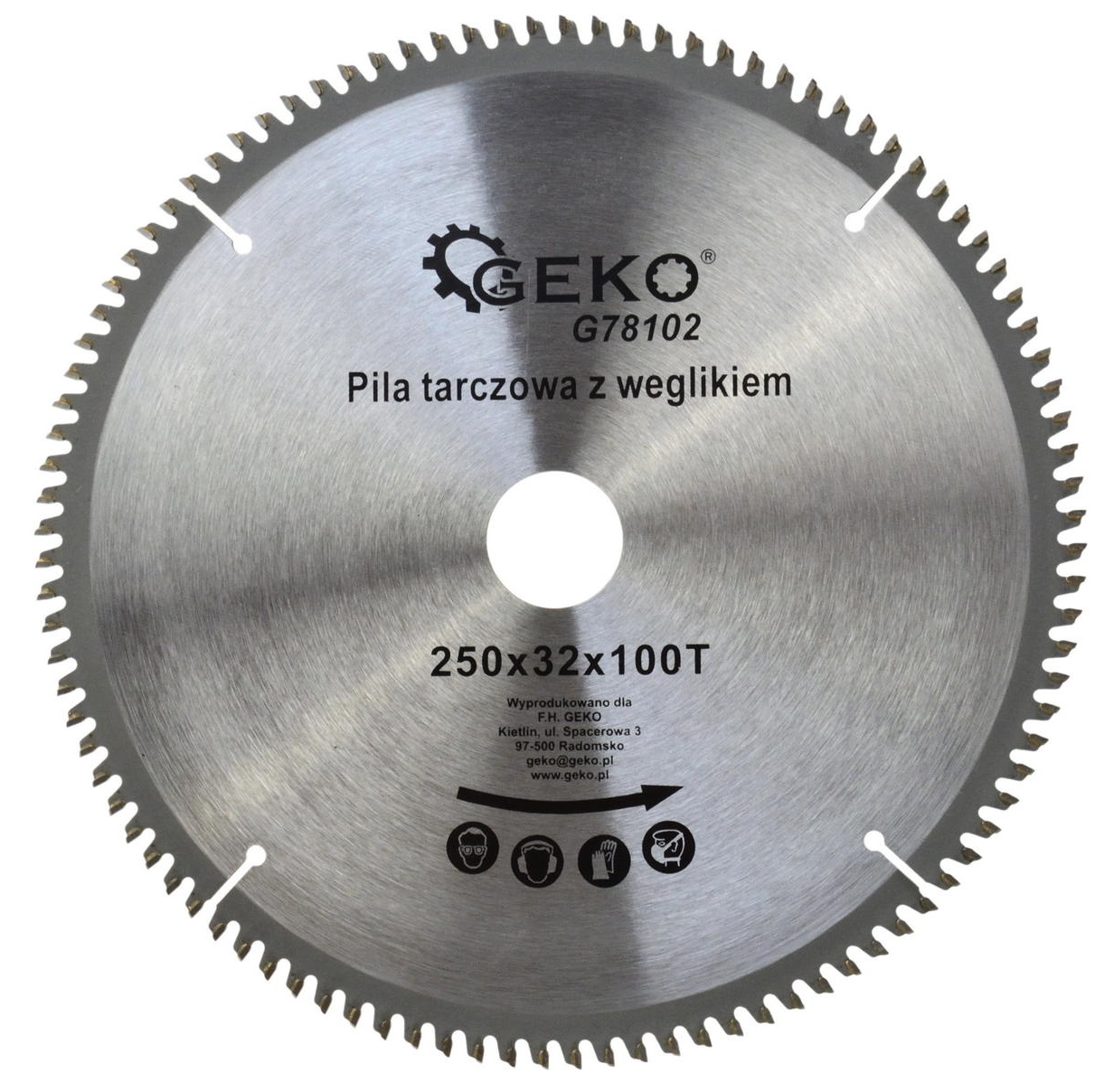 

Tarcza Do Aluminium Z Węglikiem 250x32x100T Piła