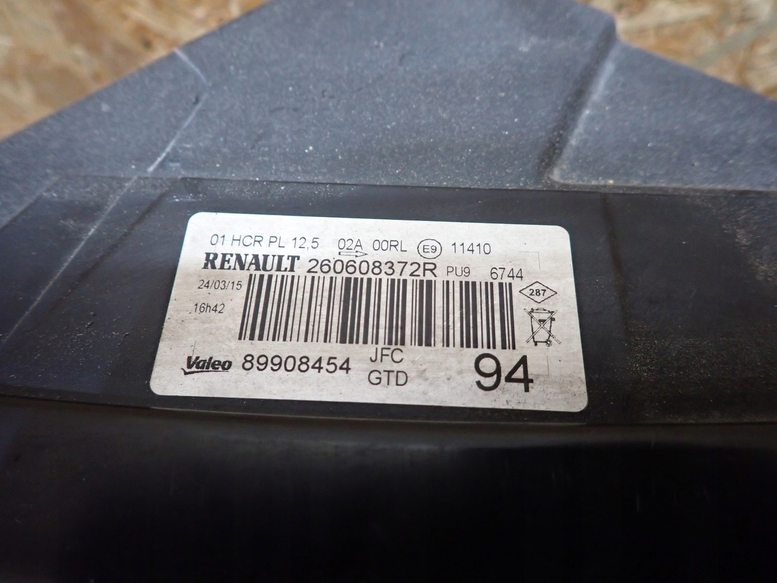 light left REFLEKTOR left FULL LED RENAULT ESPACE 5 V JR 2015- 260608372R