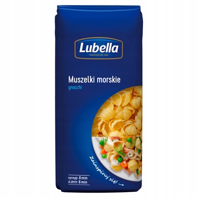 Levně Lubella Těstoviny Mořské mušle 8 x 400 g Sada 3,2 kg