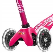 HULAJNOGA MINI MICRO DELUXE RÓŻOWA LED Kolor Różowy