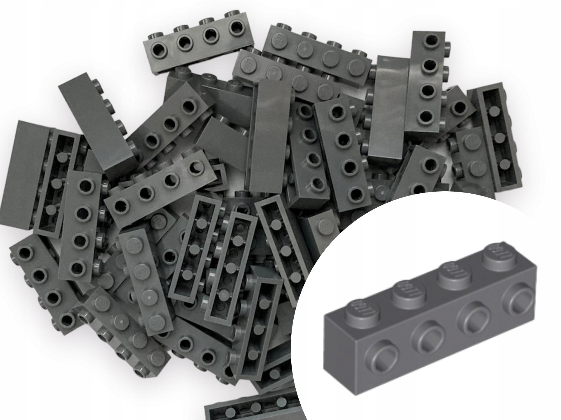 

Lego 30414 Brick z wypustkami 1x4 Dbg Szary 10szt
