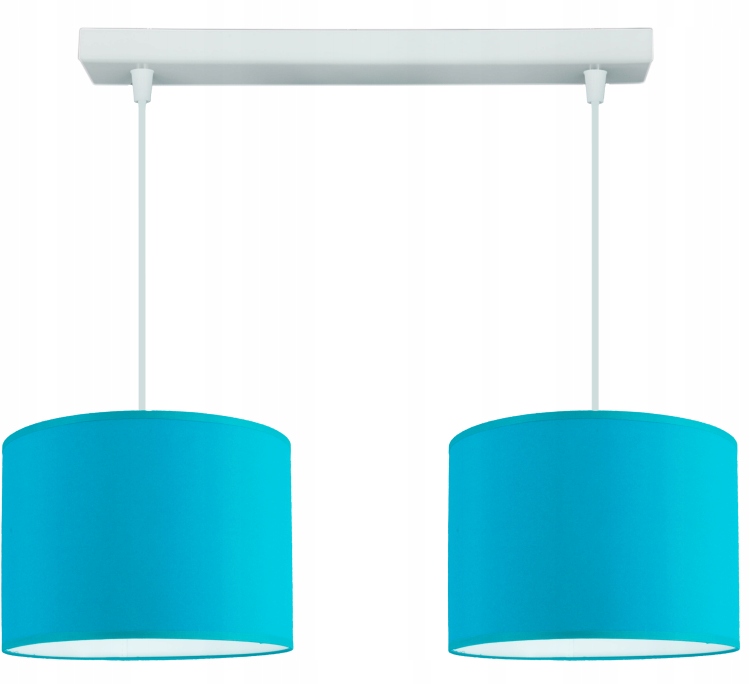 Moderní závěsná lustrová lampa, stropní, módní tyrkysové stínidlo 20 cm Led