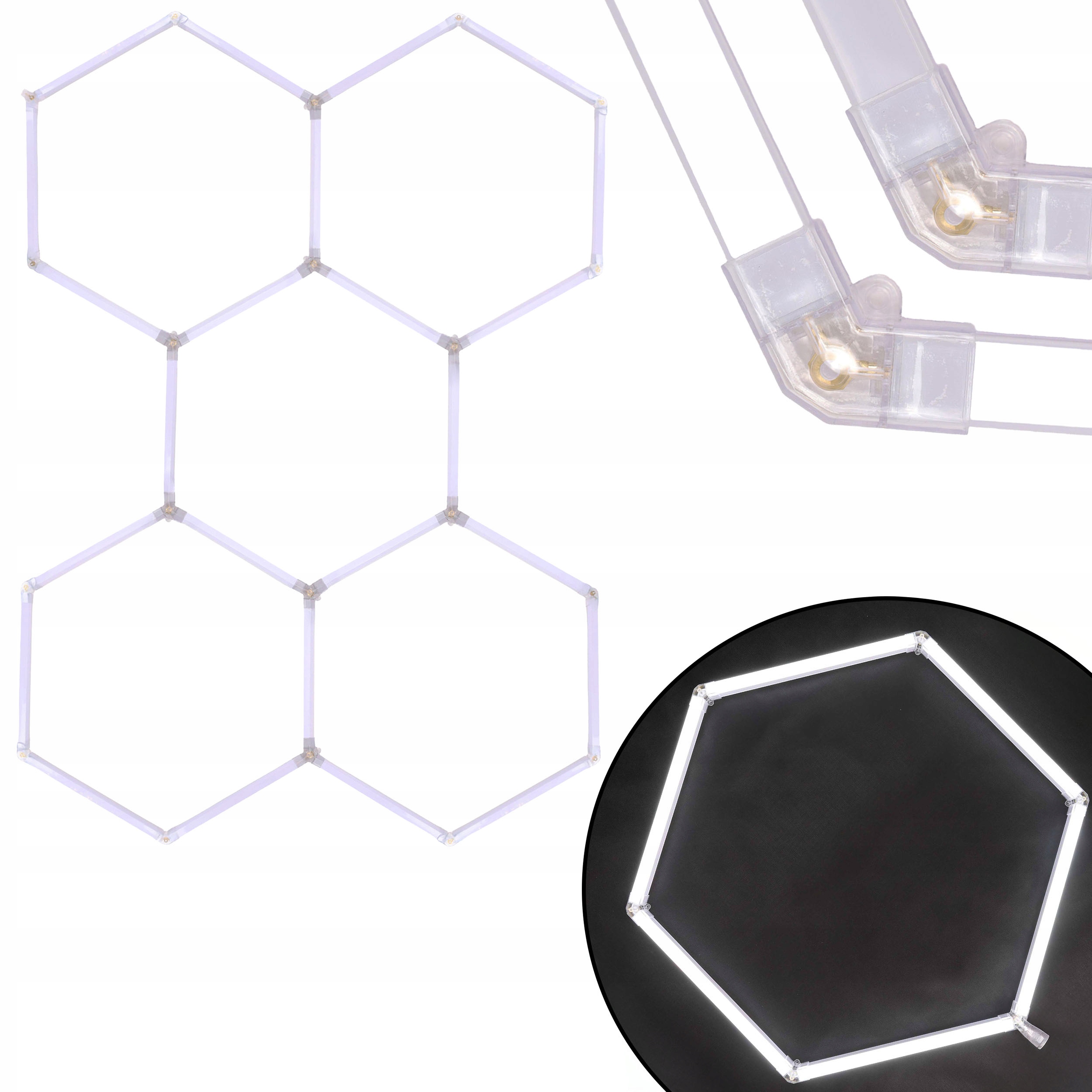 Hexagon Led Lampa 192W 6500K Modulárny Stropný Panel Garážová Dielňa