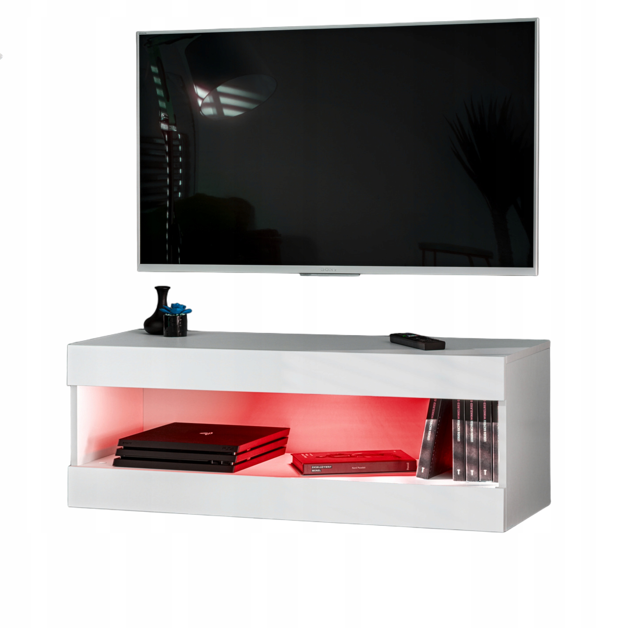 Závesná Rtv skrinka Tivoli RTV2 biela/biela, Rgb Led