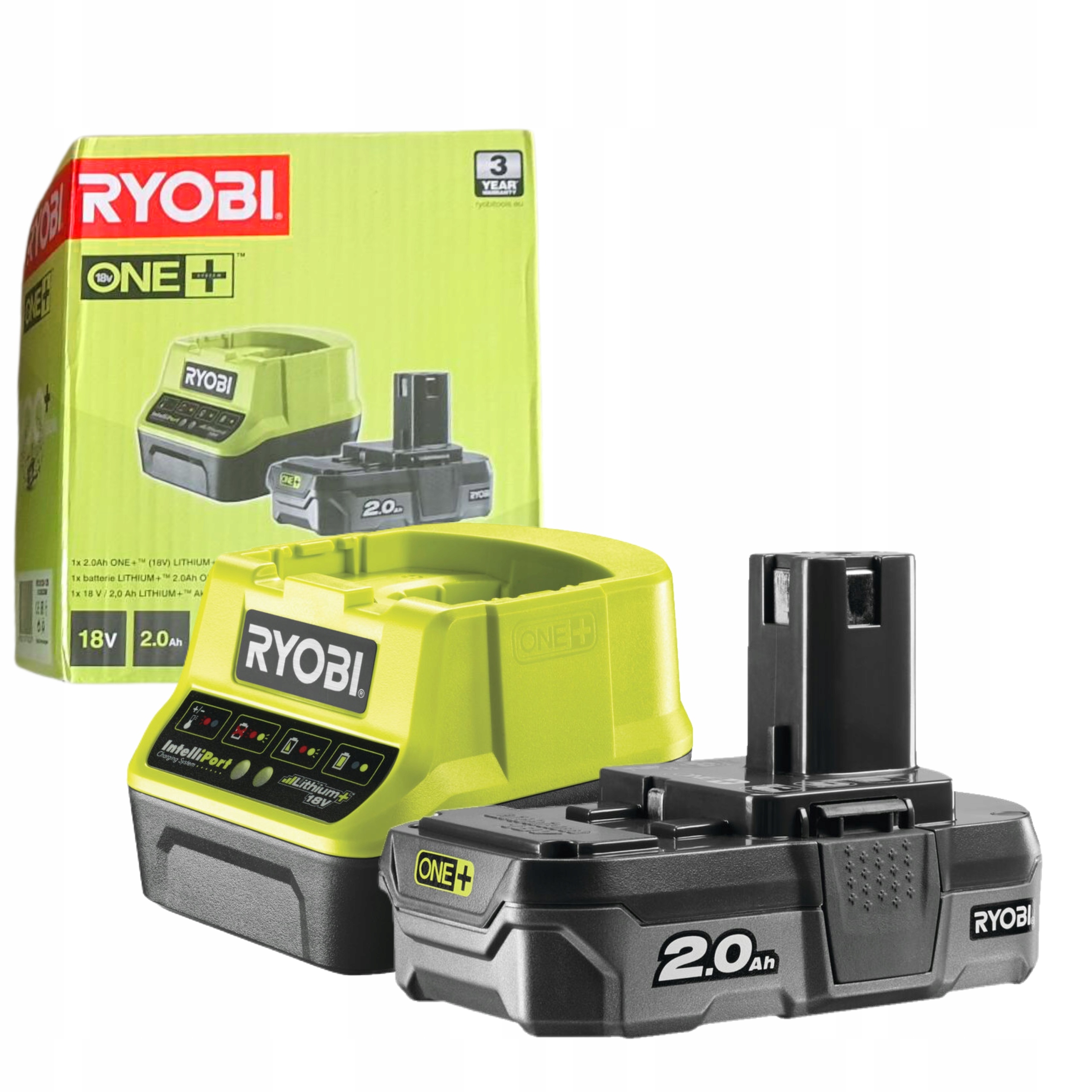 Ryobi RC18120-120 Akumulátor 2,0Ah Nabíječka 18V Pro Nářadí Ryobi One+