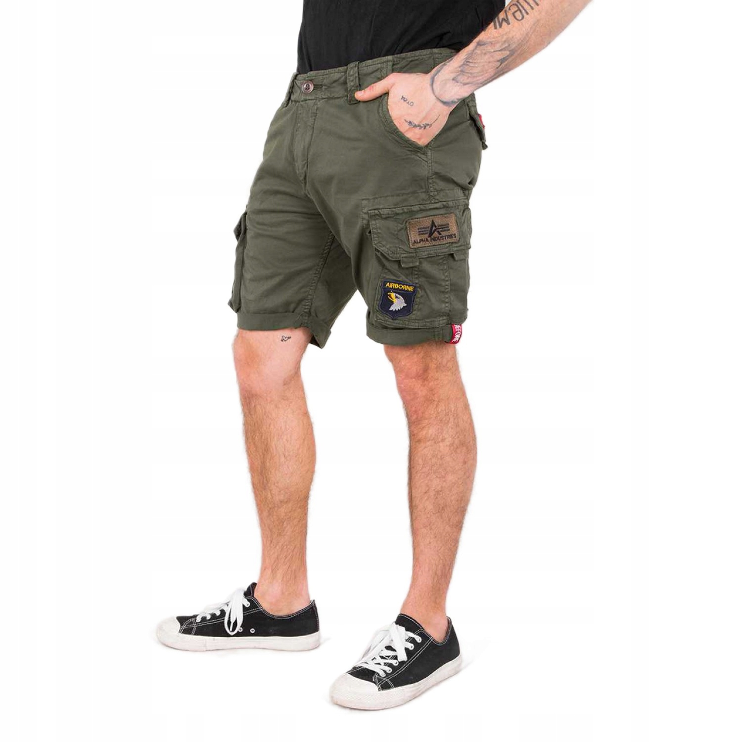 Alpha Industries Mikina Shorty Crew Patch 186209 tmavě olivová Vel. 34