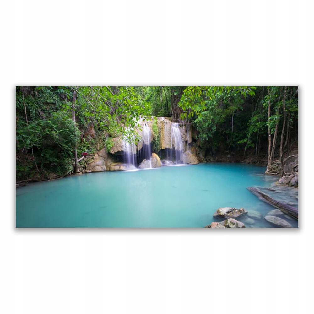 

Obraz z grafiką 140x70 Wodospad Las Jezioro Natura