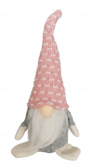 

Różowy Skrzat Krasnal Świąteczny Figurka 22 CM