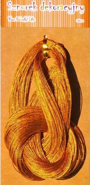 

Sznurek Dekoracyjny Złoty Linka 1mm x 100m