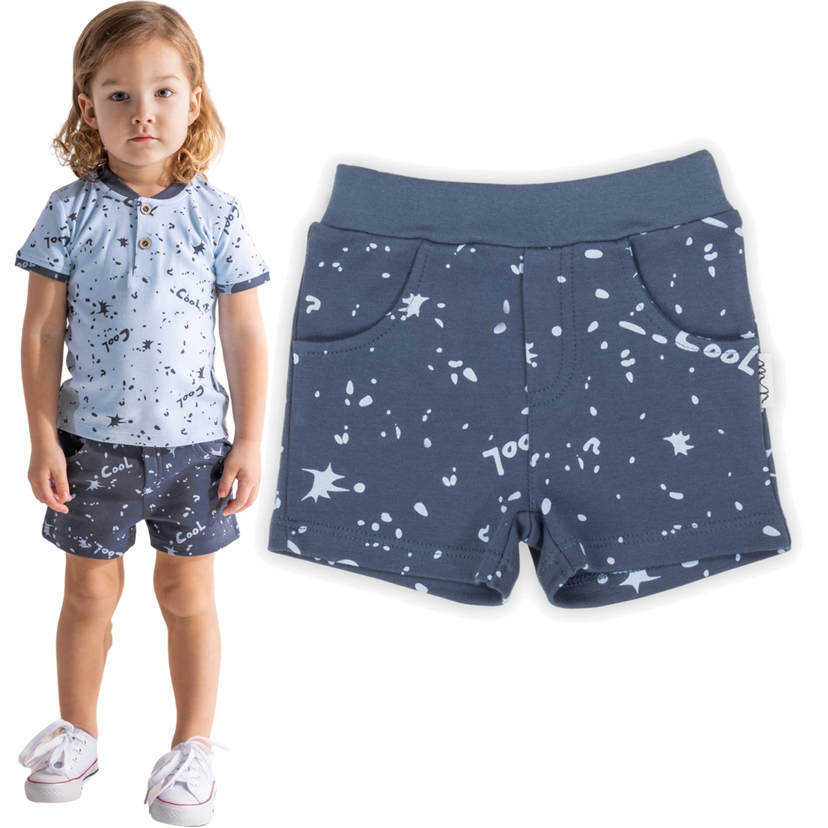 

Krótkie Spodenki z kieszonkami ciemnoniebieskie 98