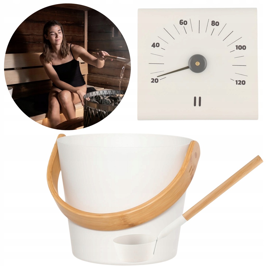 Sada príslušenstva č.25 pre saunu Ceber 5L Chochla Rento, hliníková, biela