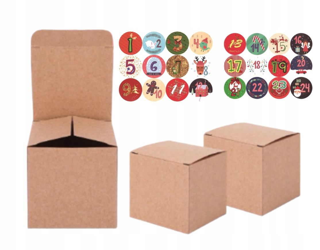 

Zestaw Diy Kalendarz Adwentowy Kartoniki+naklejki