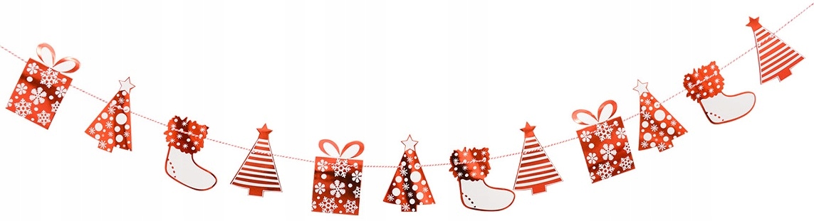 ŚWIĄTECZNA GIRLANDA PREZENTY CHOINKA ŚWIĘTA 2,3M