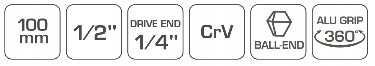 Uchwyt Adapter do nasadek 1/2” z mocowaniem 1/4” Marka Hoegert Technik