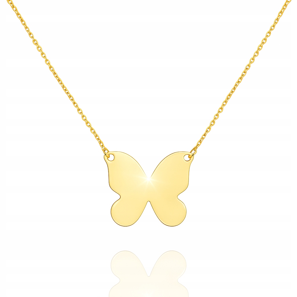 Zlatý Náhrdelník choker s motýlem motýl PR.585 45cm