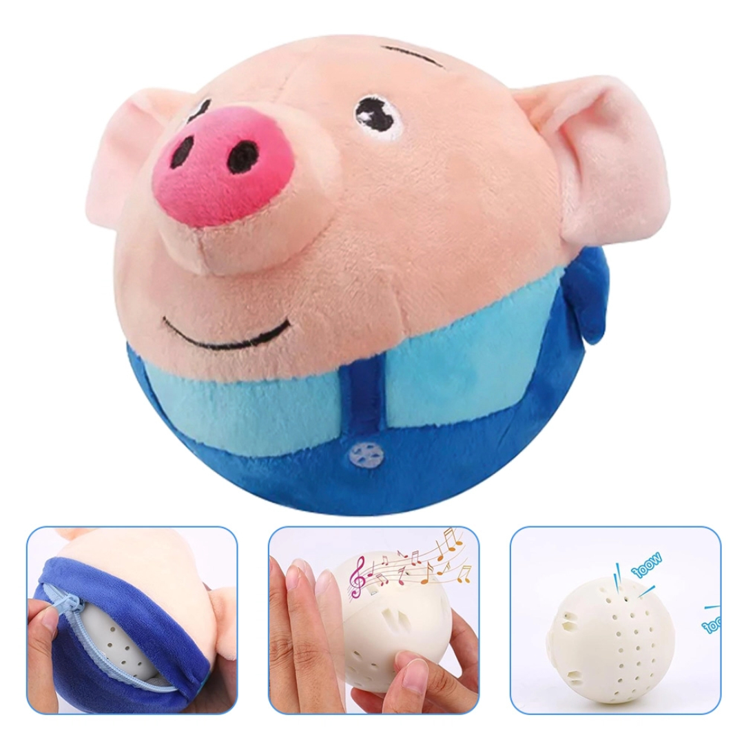 Levně Interaktivní Hudební Skákací Míček, Prasátko Hračka Pro Domácí Psy