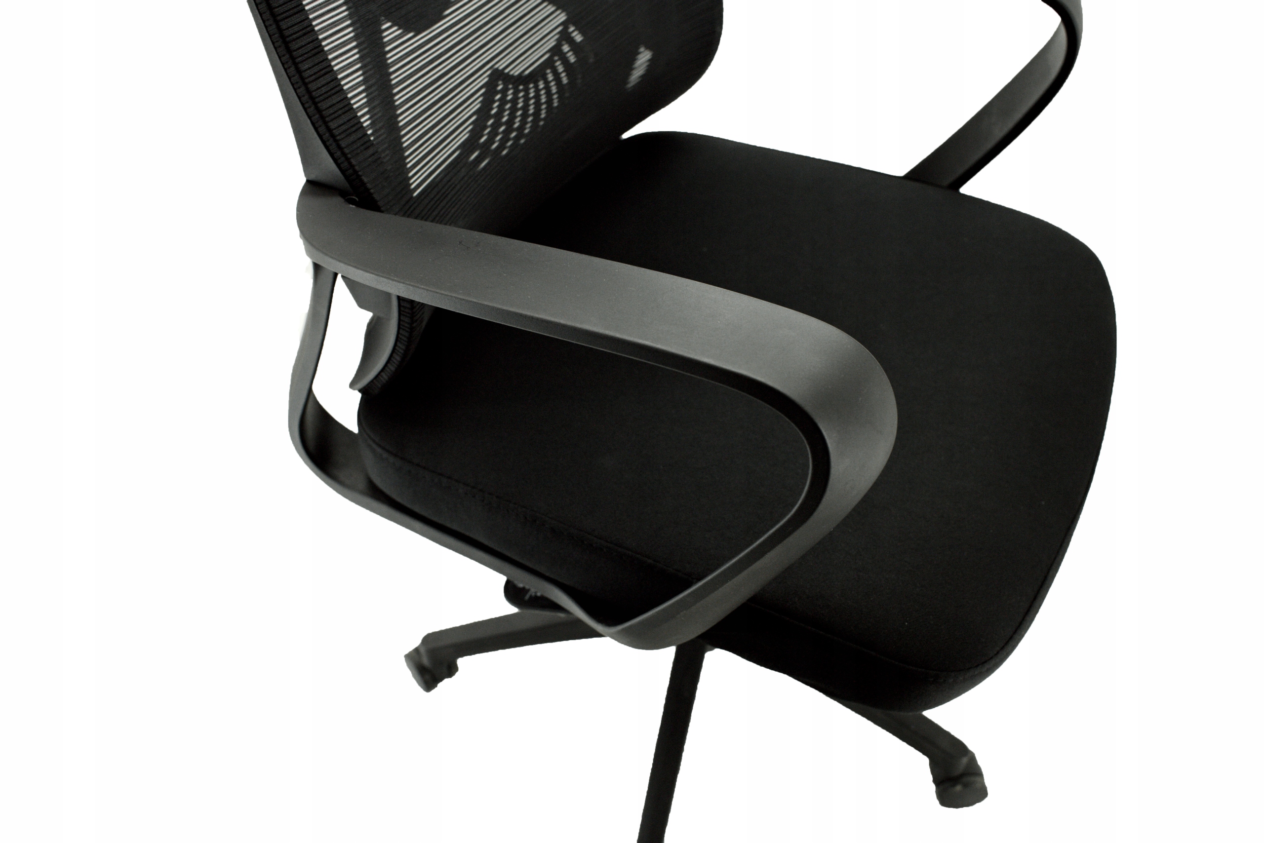 FOTEL BIUROWY OBROTOWY KRZESŁO BIUROWE MIKROSIATKA Głębokość siedziska 48 cm