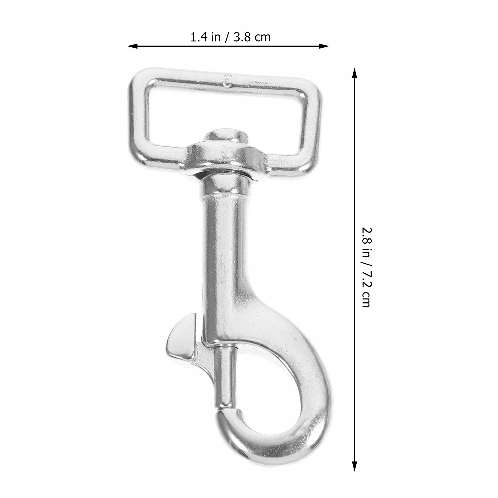 2 SZT. OBROTOWE HACZYKI Z KLIPSEM SPUSTOWYM ZAPIĘCIE PSA Grubość 1 mm