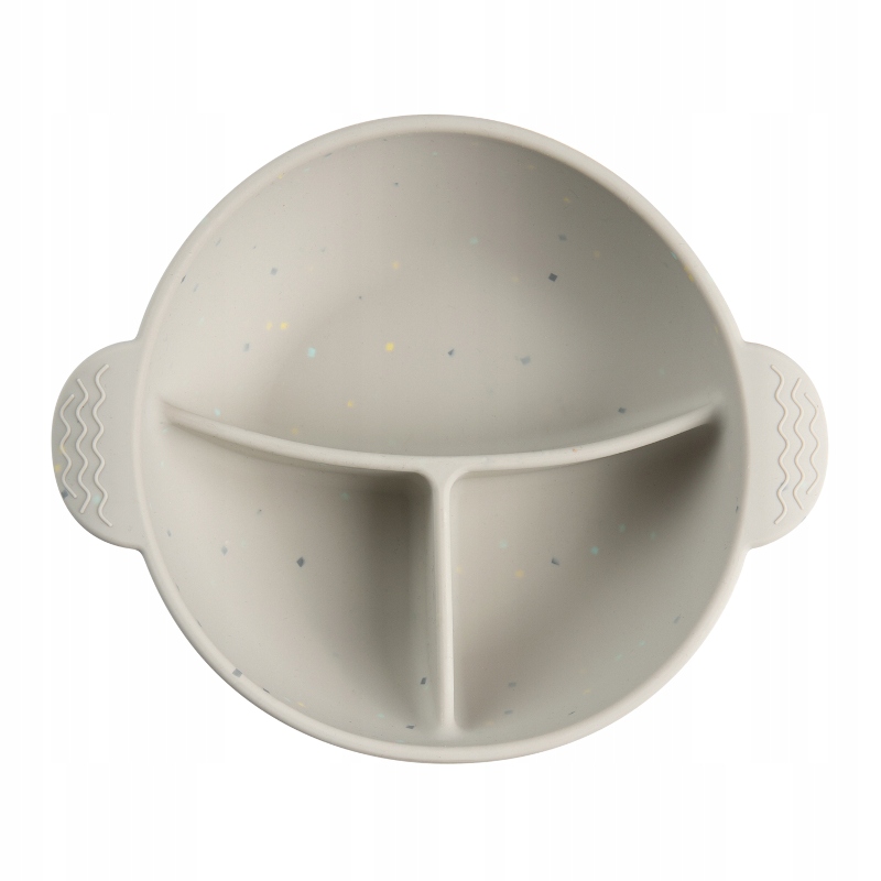 CANPOL BABIES MISKA SILIKONOWA DOTS Z 3 PRZEGRÓDKAMI I PRZYSSAWKĄ 360 ML Kod producenta 51/403_grey